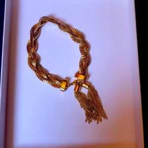 Gold tone tassel bracelet